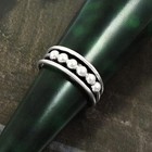 Solid 925 Sterling Silver Band Ring Small Beads Handmade Jewelry Ring All Size
