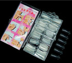 100pcs Diy False Finger Nail Tips Acrylic Nails Clear Full Cover Coffin Nails