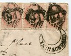 India 1861 Envelope To Uk  2a Sg 41 X3 Canc   c94  Ootacamund H s  insufficient 