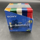 Sony 2hd 3 5    Diskettes 1 44mb 5 Colors 25 Pack Ibm Formatted Micro Floppy New