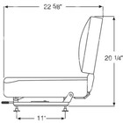 New Universal Folding Vinyl Forklift Seat Fits Clark Cat Hyster Yale Toyota