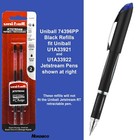 Uniball 74396pp Jetstream Refills  Black Ink  1 0mm Medium Point  6 Packs