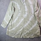 New Soft Surroundings Tunic Top Blouse Women Small Button Up Long Sleeve Green