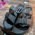 Mission Ridge Men s Sandals Black Size 10 11 Pool Beach Indoor Outdoor Slides