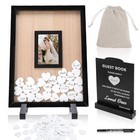  Wedding Guest Book Alternative  Wooden Picture Frame Guestbooks With 90  Black