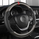 For Ford Car Steering Wheel Cover Carbon Fiber Pvc Leather Anti-slip Accessories