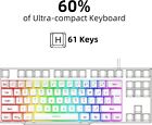 Snpurdiri 60  Wired Gaming Keyboard  61 Keys  white 