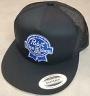 Pabst Beer Blue Ribbon Patch Trucker Hat   Yp Classics 6006 Black black 