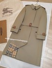 Burberry Trench Coat Authentic Vintage Balmacaan Long W belt Khaki Xs uk4 us2