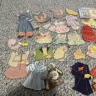 Huge Lot Vintage Paper Dolls Cutout 1940s Clothes And Dolls 60   Pieces Rare