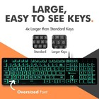 X9 Wired Keyboard And Mouse Combo - Large Print Backlit Keyboard And Mouse Fo   