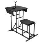 Shooting Bench Foldable Table Seat Set Adjustable Gun Rest Ammo Pockets Rifles