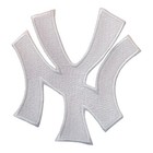 Vintage White New York Yankees Nyy Logo Iron On Patch 4  Mlb