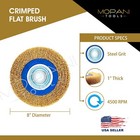 8  Inch Round Brass Wire Bench Grinder Wheel Brush For Rust paint Removal 2pcs