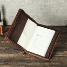 Genuine Leather Clutch Notebook Case Journal Office Diary Travel A5 Book Cover