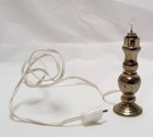 Vintage Miniature Dollhouse Brass Candle Lamp With Plug-in Cord