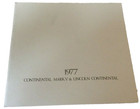 Continental Mark V   Lincoln Continental 1977 Sales Brochure Advertising Vintage