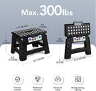 9 Inch Folding Step Stool  Black Step Stools For Kids Foldable
