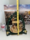 Large German Erzgebirge Green Nativity  Carousel Pyramid  Rare