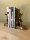 Art Deco Pm Craftsman Original Pair Bronze Clad   Metal Figural Bookends