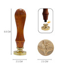 3d Flower Wax Seal Stamp - Vintage Embossed Brass Head   Wooden Handle  Ideal Fo