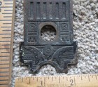 Antique Large Solid Heavy Brass Ornate Door Knob  Back Plate 1800 s