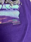 Vtg 1992 Zebra Wildlife Herd Purple Single Stitch Hanes M