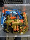 Lot Of 8  Nerf Lasertag Phoenix Ltx Guns Set Of 4 Blue 4 Gold   Battery Compart 