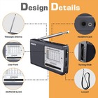 Xhdata D219 Shortwave Portable Radio Am Fm Battery Small Great Receiver Earphone