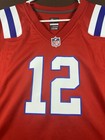 New England Patriots Tom Brady 12 Nike On Field Super Bowl Li Jersey Large Red