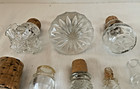 Lot Of 11 Assorted Glass Decanter Perfume  Bottle  Cork Stoppers
