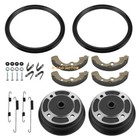 2pc Front Brake Drum   Shoes Kit For Kawasaki Mule 2510 3000 3010 3020 4000 4010