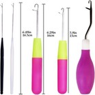 5pcs Latch Hook Set Latch Hook Crochet Needle Crochet Hook Dreadlocks For Carpet