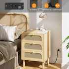 3 Drawer Night Stand Boho Nightstand For Bedroom Bed Side Table end Table