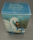 Avon Vintage Precious Swan Field Flowers Glass Perfume Bottle Miniature 2 