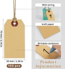 Kraft Paper Small Hang Tags  100 Pcs - Blank Price Tags For Inventory Labeling