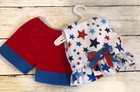 18 Inch Doll Clothes - Handmade July 4th 2 Pc Set Fits American Girl Type Dolls