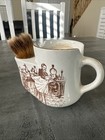 Burleigh Ironstone Shaving Mug Barber Scene Barbershop England  W brush