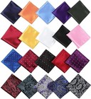 Wedding Set Mens Handkerchief Lot 20-pcs Assorted Silk Pocket Square Party New