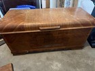     lock Removed-antique Cedar Hope Blanket Wood Storage Box Chest