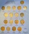 Canada 1920 - 1972 One 1 Small Cent Xf - Bu Condition 45 Coin Lot In Trifold