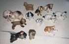Lot Of 12 Vintage Mixed Miniature Dog Figurines Porcelain Ceramic Bone China