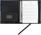 Large Black Choral Music Folders 3 Ring Choir Binder Pu Folder Hand Strap Singer