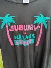 Vintage 80 s Miami Vice Subway T Shirt - Rare Design - Palm Tree Black - Sz Xl 