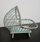 Wicker Rocking Cradle Bassinet For A Doll  12  Adorable Toy Vintage   Antique