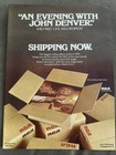 John Denver An Evening With 1975 Poster Type Promo Ad Advert   Cash Box Cover