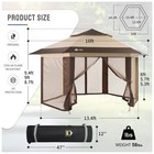 Crown Shades 13x13 Pop Up Gazebo  Canopy Tent For Events  Beige coffee  used 