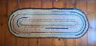Vintage Connecticut Farmhouse Braided Rag Rug Runner 63 