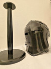Black Barbuta Roman Gladiator Helmet   Medieval Armor Helmet