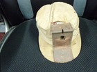 Vintage Coal Miners Canvas Cap Hat Good Condition Tan